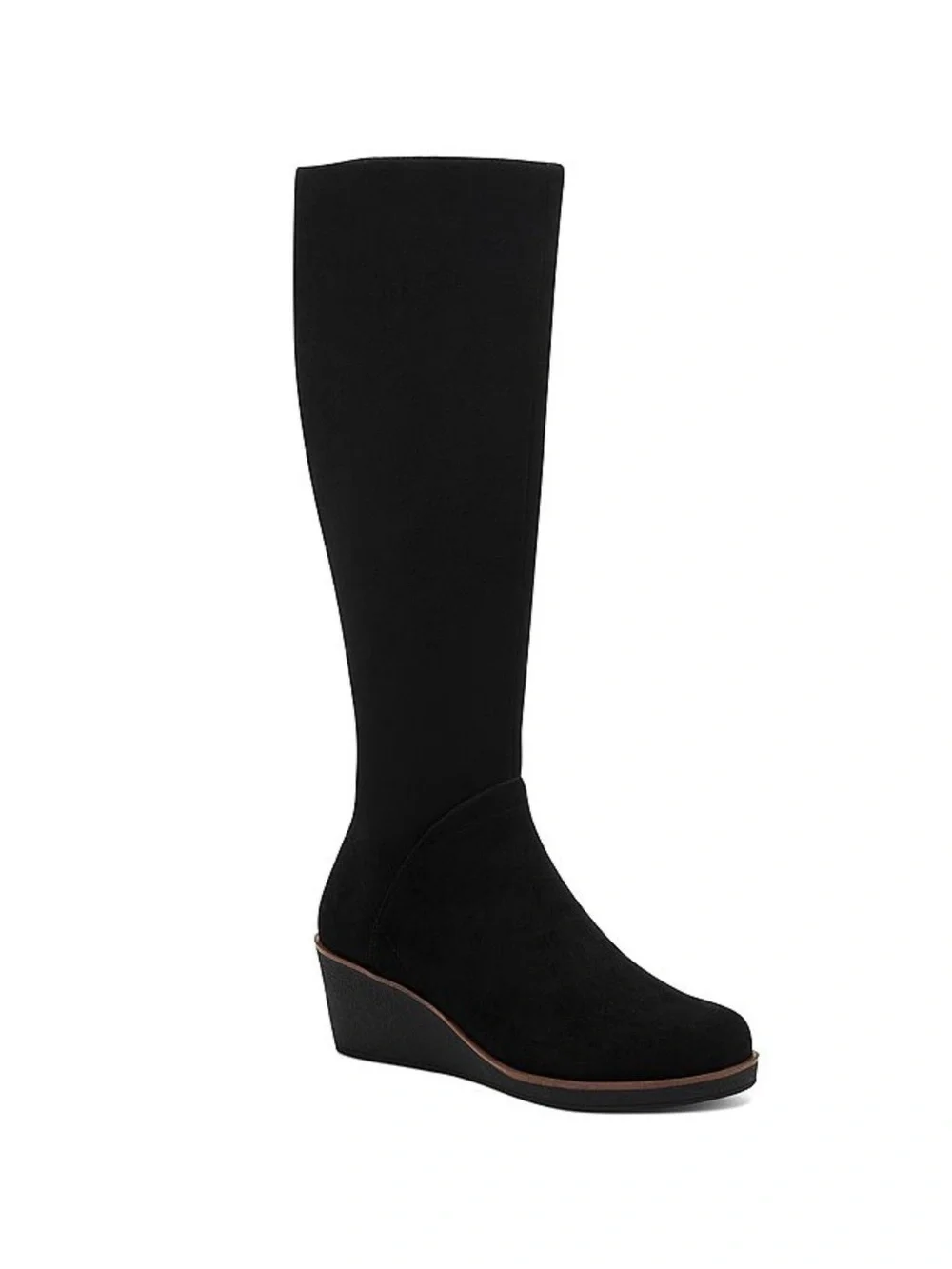 Aerosoles Binocular Women's Wedge Faux Suede Knee-High Boots